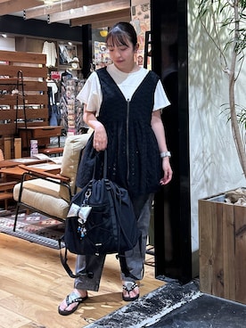 「アイテム（腕時計）」を使った、h0peeekoさん（レディース・151cm）の夏コーディネート