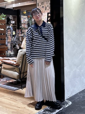 「niko and...（ニコアンド）のオリジナルサイドゴアブーツ（ブーツ）」を使った、h0peeekoさん（レディース・151cm）の秋コーディネート