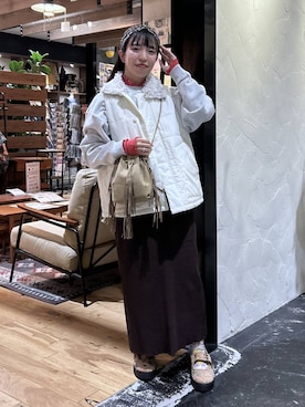 「アイテム（カチューシャ）」を使った、h0peeekoさん（レディース・151cm）の秋コーディネート