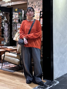 「niko and...（ニコアンド）のボリュームソールスニーカー（スニーカー）」を使った、h0peeekoさん（レディース・151cm）の秋コーディネート