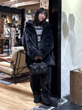 「体型カバー」｜「アイテム（スリッポン）」を使った、h0peeekoさん（レディース・151cm）の冬コーディネート