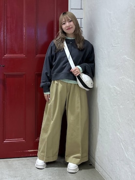 「niko and...（ニコアンド）のオリジナルスニーカーソールローファー（ローファー）」を使った、h0peeekoさん（レディース・152cm）の春コーディネート