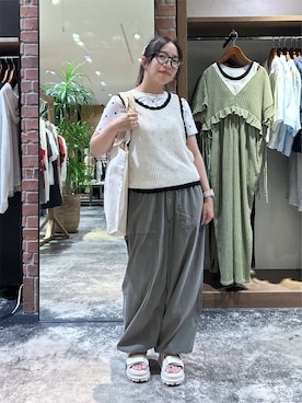 「アイテム（デジタル腕時計）」を使った、h0peeekoさん（レディース・151cm）の夏コーディネート