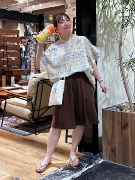 「アイテム（食器/キッチン）」を使った、h0peeekoさん（レディース・151cm）の夏コーディネート