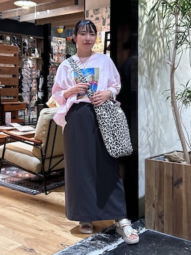 「アイテム（デジタル腕時計）」を使った、h0peeekoさん（レディース・151cm）の夏コーディネート