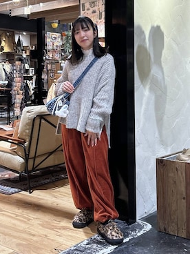 「アイテム（ヘアアクセサリー、グリーン系）」を使った、h0peeekoさん（レディース・151cm）の冬コーディネート