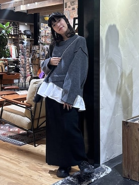 「ウエストゴム」｜「アイテム（帽子）」を使った、h0peeekoさん（レディース・151cm）の秋コーディネート