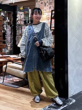 「アイテム（シュシュ）」を使った、h0peeekoさん（レディース・151cm）の秋コーディネート