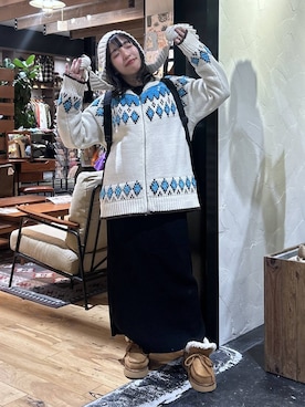 「アイテム（モカシン/デッキシューズ）」を使った、h0peeekoさん（レディース・151cm）の秋コーディネート