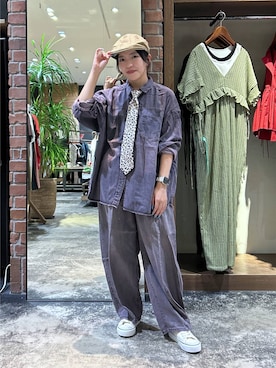 「アイテム（デジタル腕時計）」を使った、h0peeekoさん（レディース・151cm）の夏コーディネート