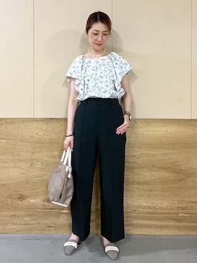 「アイテム（レインシューズ）」を使った、toshicoさん（レディース・165cm）の夏コーディネート