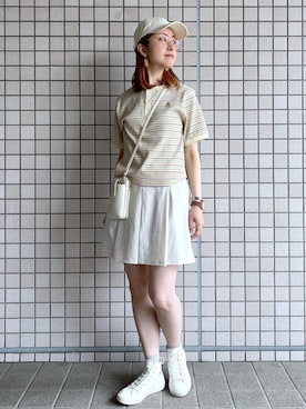 「24SS春の新作」｜「アイテム（帽子）」を使った、toshicoさん（レディース・165cm）の春コーディネート
