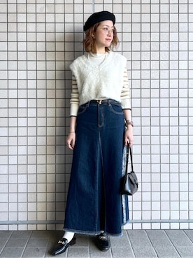 「アイテム（帽子）」を使った、toshicoさん（レディース・165cm・30代）の秋コーディネート