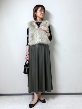 「アイテム（スカート）」を使った、toshicoさん（レディース・165cm・30代）の秋コーディネート