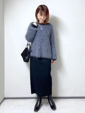 「アイテム（ネックレス）」を使った、toshicoさん（レディース・165cm・40代）の冬コーディネート