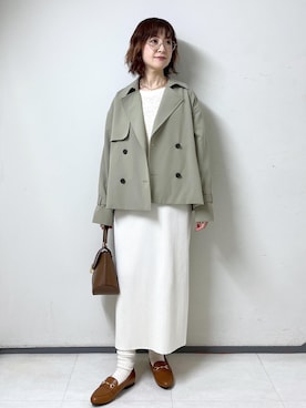 「アイテム（スカート）」を使った、toshicoさん（レディース・165cm）の春コーディネート