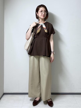 「ROPE' PICNIC（ロペピクニック）のアイテム（パンプス）」を使った、toshicoさん（レディース・165cm）の夏コーディネート
