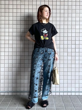 「マムジーンズ」｜toshicoさん（レディース・165cm）の夏コーディネート