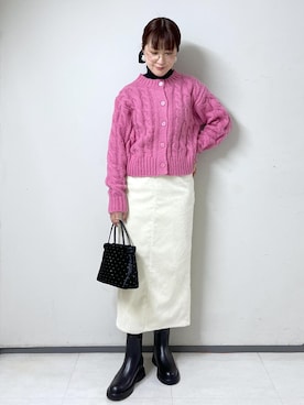 「アイテム（ヘアアクセサリー）」を使った、toshicoさん（レディース・165cm・40代）の冬コーディネート