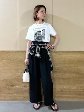 「アイテム（シャツ/ブラウス）」を使った、toshicoさん（レディース・165cm・30代）の夏コーディネート