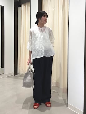 内山千笑さん（レディース・160cm）の春コーディネート