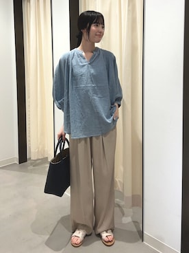 内山千笑さん(レディース・160cm)の夏コーディネート
