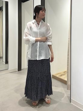内山千笑さん(レディース・160cm)の夏コーディネート