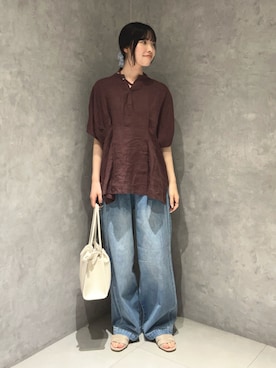 内山千笑さん(レディース・160cm)の春コーディネート