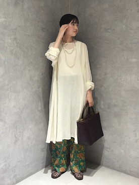 内山千笑さん(レディース・160cm)の夏コーディネート