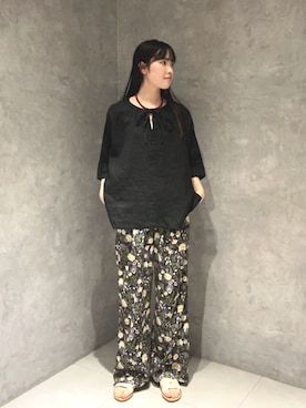 内山千笑さん（レディース・160cm）の春コーディネート