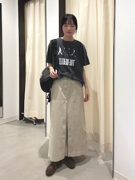 「GOOD ROCK SPEED（グッドロックスピード）のアイテム」を使った、内山千笑さん（レディース・160cm）の春コーディネート