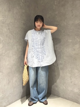 内山千笑さん(レディース・160cm)の春コーディネート