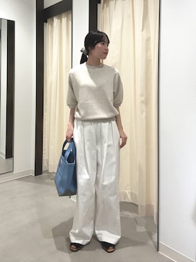 「かぐれ（カグレ）のアイテム」を使った、内山千笑さん（レディース・160cm）の春コーディネート