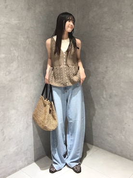 内山千笑さん(レディース・160cm)の春コーディネート