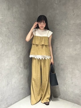 内山千笑さん(レディース・160cm)の夏コーディネート