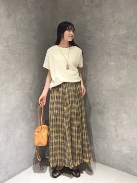 内山千笑さん(レディース・160cm)の春コーディネート