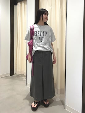 内山千笑さん（レディース・160cm）の春コーディネート