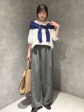 内山千笑さん（レディース・160cm）の春コーディネート