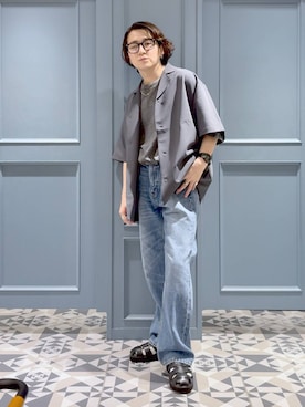 「RAGEBLUE（レイジブルー）のアイテム（Tシャツ/カットソー）」を使った、はいねさん（メンズ・165cm）の夏コーディネート