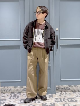 「RAGEBLUE（レイジブルー）のアイテム（パンツ）」を使った、はいねさん（メンズ・165cm）の秋コーディネート