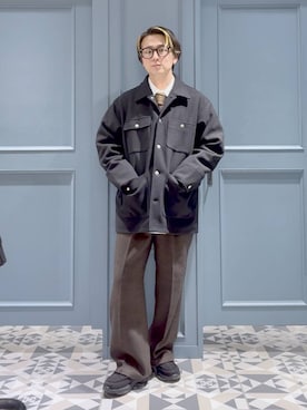 「RAGEBLUE（レイジブルー）のアイテム（パンツ）」を使った、はいねさん（メンズ・165cm）の冬コーディネート