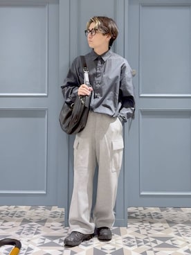 「デート/ロマンティック」｜「アイテム（スウェットパンツ）」を使った、はいねさん（メンズ・165cm）の秋コーディネート