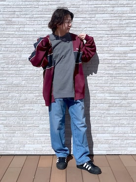 「アイテム（スウェット）」を使った、はいねさん（メンズ・165cm・20代）の春コーディネート