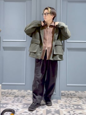 「RAGEBLUE（レイジブルー）のアイテム（ジャケット/アウター）」を使った、はいねさん（メンズ・165cm・20代）の秋コーディネート