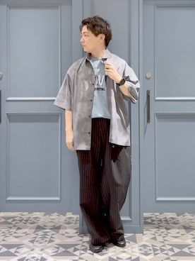 「RAGEBLUE（レイジブルー）の【ステンレス素材】SHORT CHAIN NECKLACE/ショートチェーンネックレス（Necklace、その他）」を使った、はいねさん（メンズ・165cm）の秋コーディネート