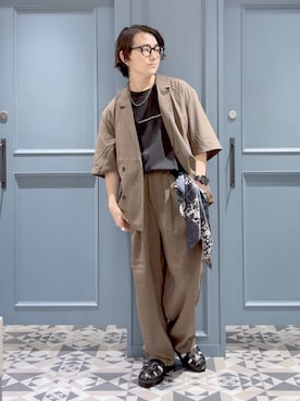 「アイテム（ソックス/靴下）」を使った、はいねさん（メンズ・165cm）の夏コーディネート