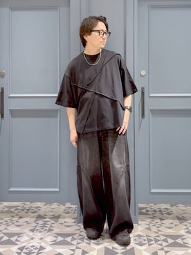 「RAGEBLUE（レイジブルー）のStainless Assort Chain Neckless / ステンレスアソートチェーンネックレス（ネックレス）」を使った、はいねさん（メンズ・165cm）の夏コーディネート
