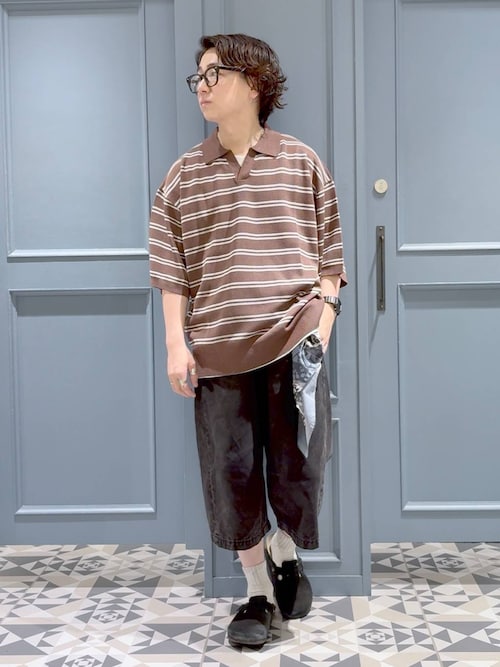 ヴィンテージライクデニム6分丈バレルパンツ