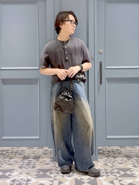 「RAGEBLUE（レイジブルー）のアイテム（アクセサリー）」を使った、はいねさん（メンズ・165cm）の夏コーディネート