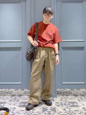 「アイテム（チノパンツ）」を使った、はいねさん（メンズ・165cm・20代）の夏コーディネート